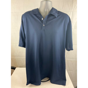 Nike Golf Dri-FIT Polo Shirt Men's XXL Navy Blue 100% Polyester Used